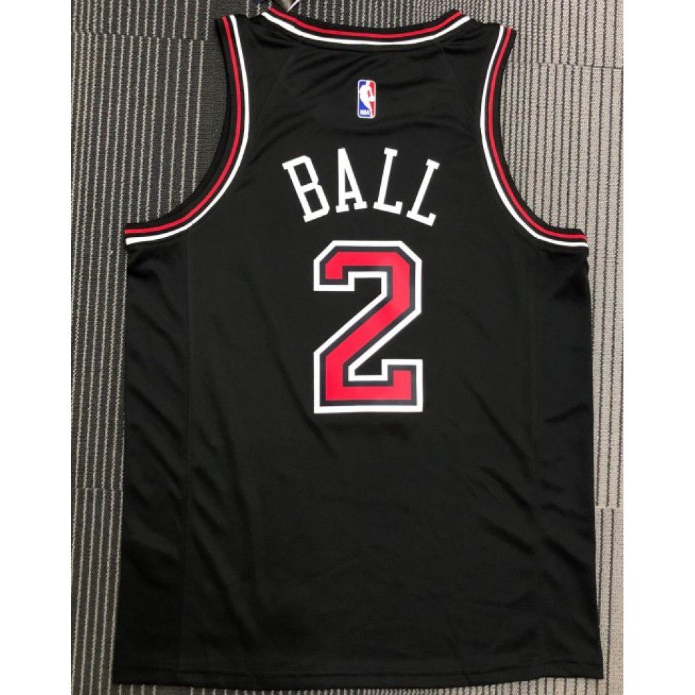 Men's Chicago Bulls Lonzo Ball #2 Black Swingman Jersey - Statement Edition-Pro Kit Vault | Brand New 26/27 Sports Jerseys